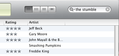 iTunes search for "The Stumble"